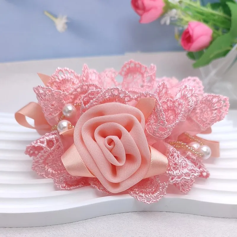 3 Flowers Wide Circle Elegant Headband Female Elastic Rubber Band Ponytail   Coles Para El Pelo  Scrunchies  Hair Accessories