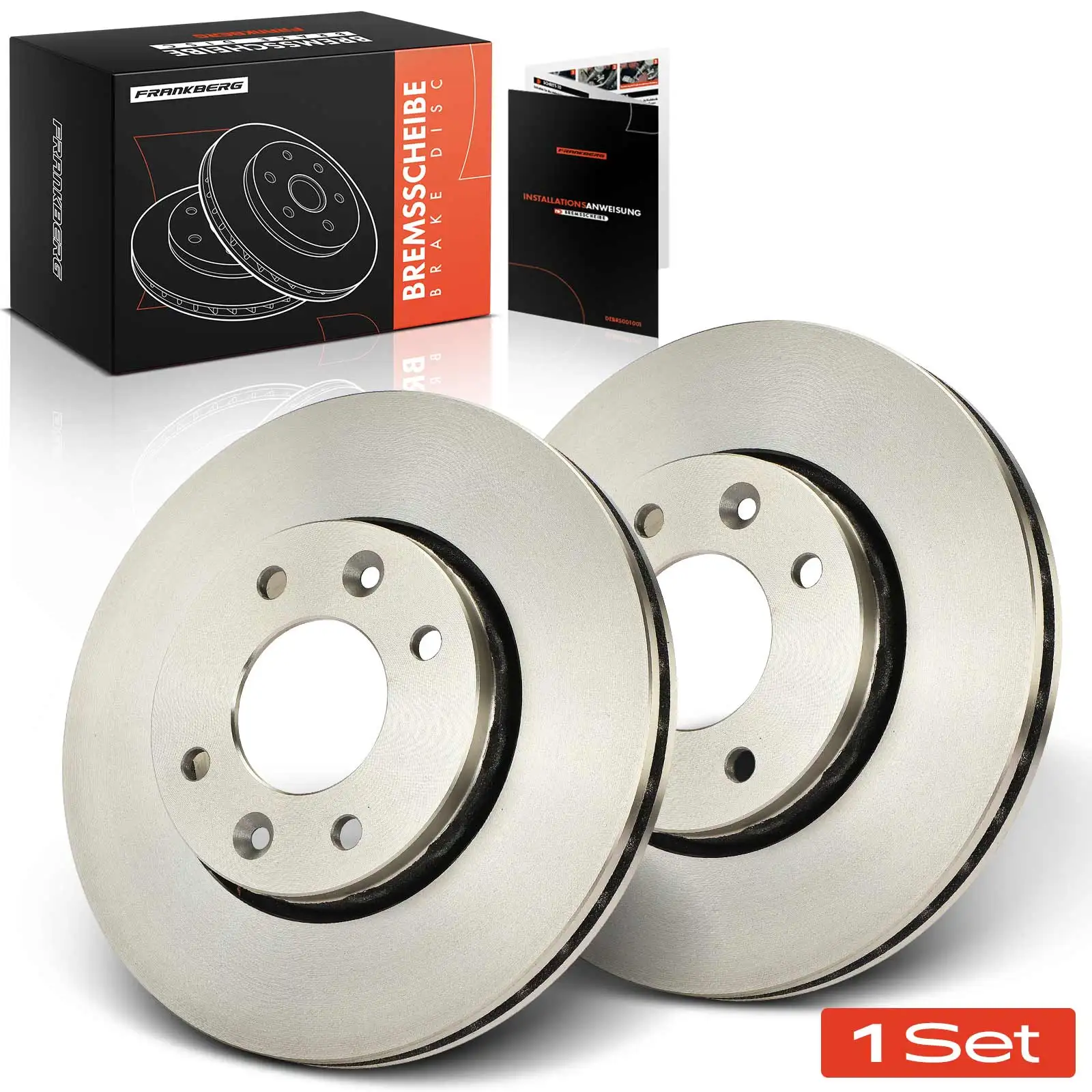 Frankberg 2x Bremsscheiben Vorderachse für KIA Carens I II MPV FC FJ 1.6L-2.0L 2000-2007 0K2FA33251 OK2FA33251
