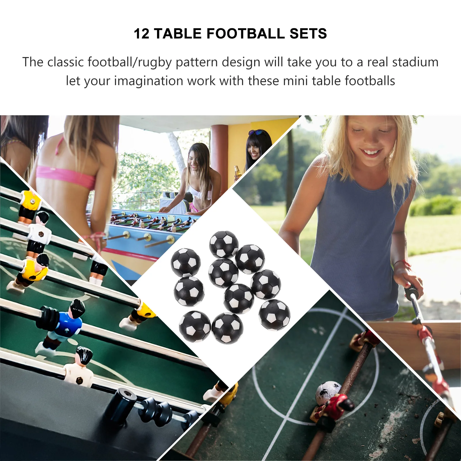

10pcs Table Soccer Balls Mini Desktop Football Machine For Kids Home Use Plastic Soccers Tabletop Accessories