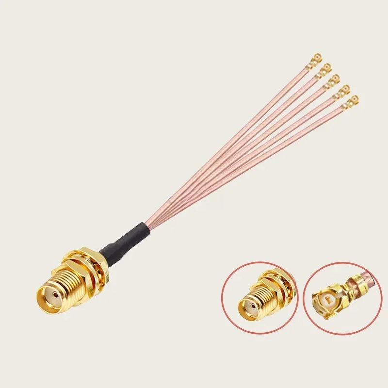 SMA female to IPEX multi head adapter cable SMA to IPX 1/2 3 4 5 cable 3G 4G WIFI antenna solder pad module RF RG178 cable