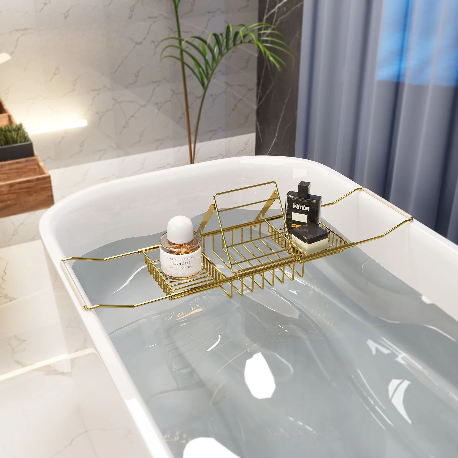 Retractable side trays, soaking tub storage board, bathtub storage rack, acrylic mate bathroom shelf, bathtub holder