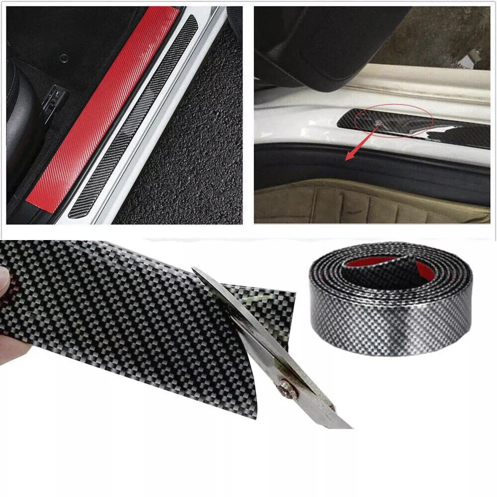 

1Pc 39.37inch*2inch Car Door Sill Protective Film,Door Sill Edge Side Mirror Anti Scratch Tape,Anti Scratch And Wear-Resistant