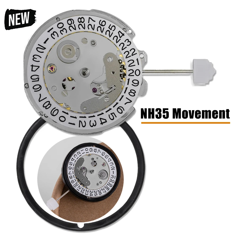 

НОВЫЙ китайский механизм NH35 может заменить японский механизм NH35, дата на 3-й часовой отметке, календарь, высокая точность, автоматический механический.