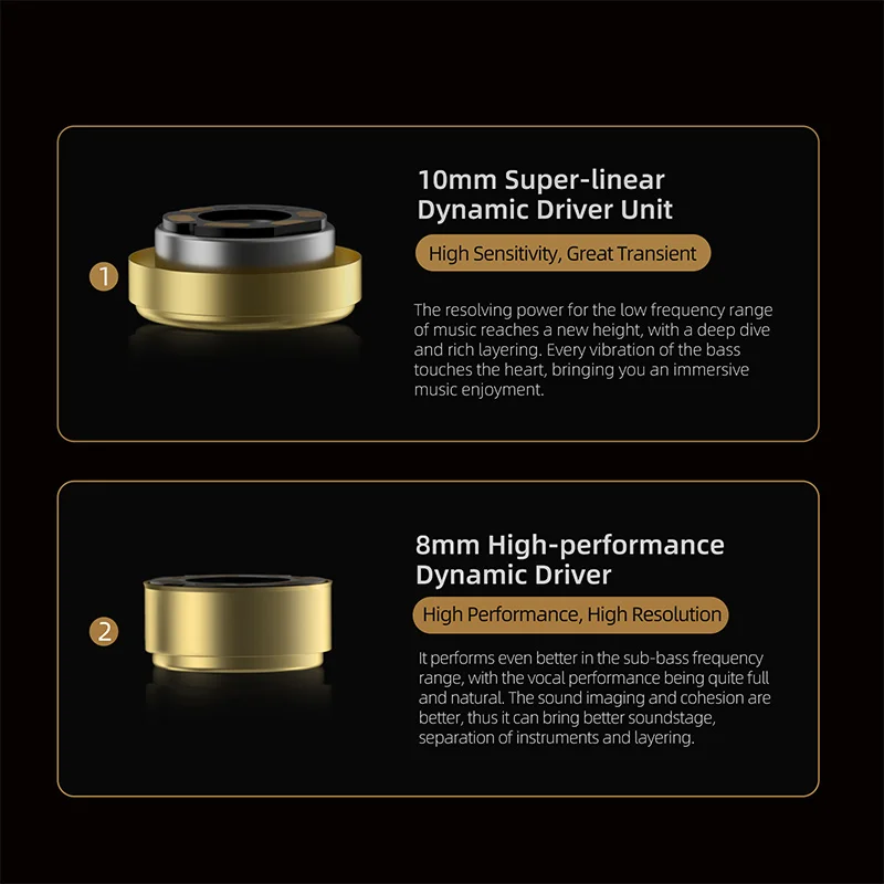 KZ ZA12 2DD + 4BA Cuffie ibride con interruttore di sintonizzazione a 4 fasi Cavo per auricolari placcato argento da 0,75 mm Cuffie da gioco con monitor auricolare