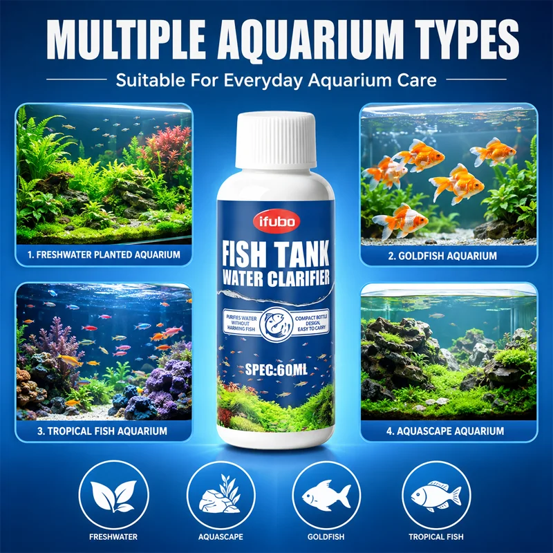 IFUBO Aquarium Water Clarifier - Cleaner Fish Aquarium review and price