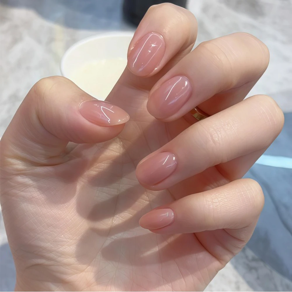 Nude Pink Haarstärker: Keratin, stärkt & hellt auf, schnelltrocknend, transparenter Gel-Kristall, einfach anzuwenden, splitterfest, entfernbar. – Detail 3