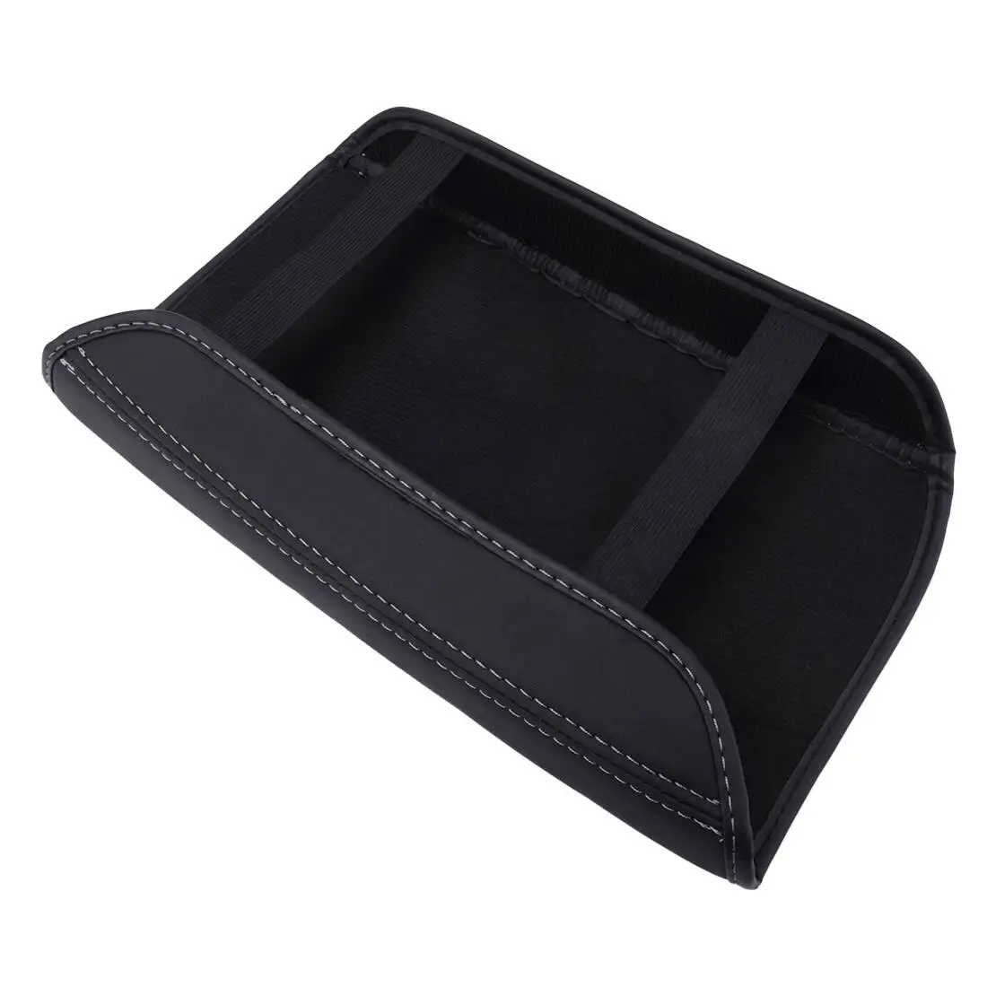 Juste de boîte d'accoudoir de console centrale de voiture en cuir PU noir, garniture, rembourrage, coussin, adapté aux placements, modèle 3 Highland 2024