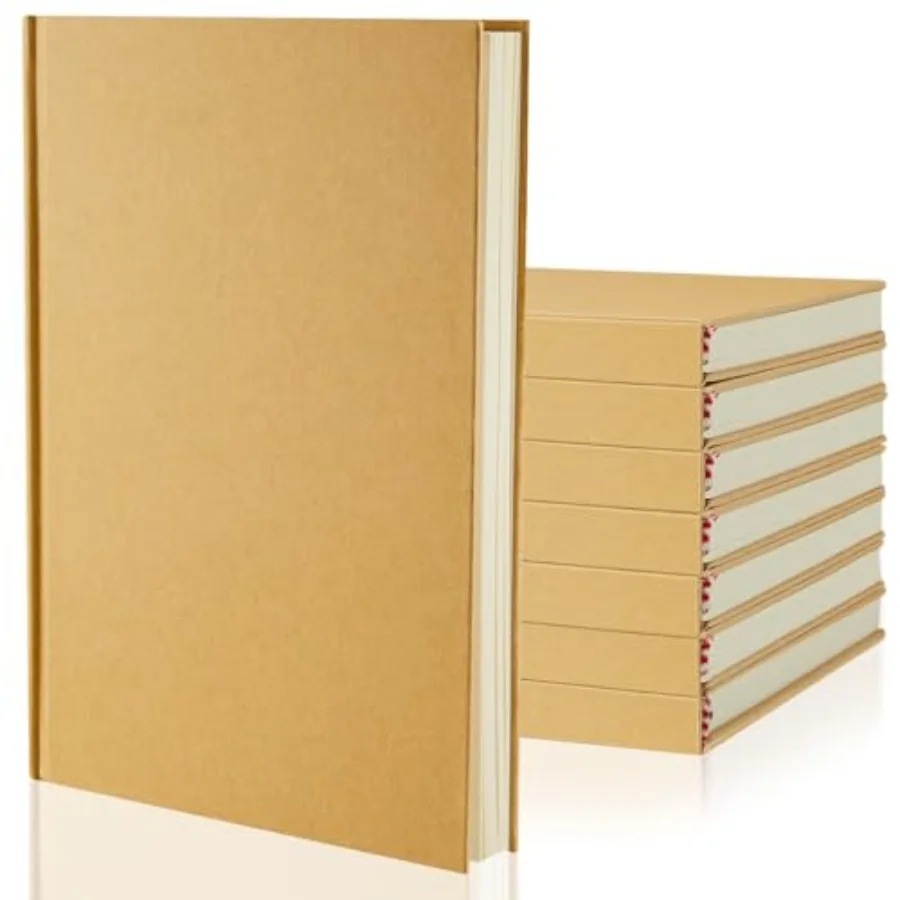 

8 Pcs Blank Notebooks Journals Bulk 100 Sheets/0 Pages 11 x 8.5 Inch Unlined Craft Notebooks Sketchbooks Hardcover for Writing