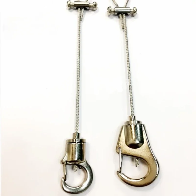 2pcs Wire Rope Self-locking Buckle Telescopic Locking Device Wire Rope Lock Wire No Fixed Hook Household Hardware Accessories