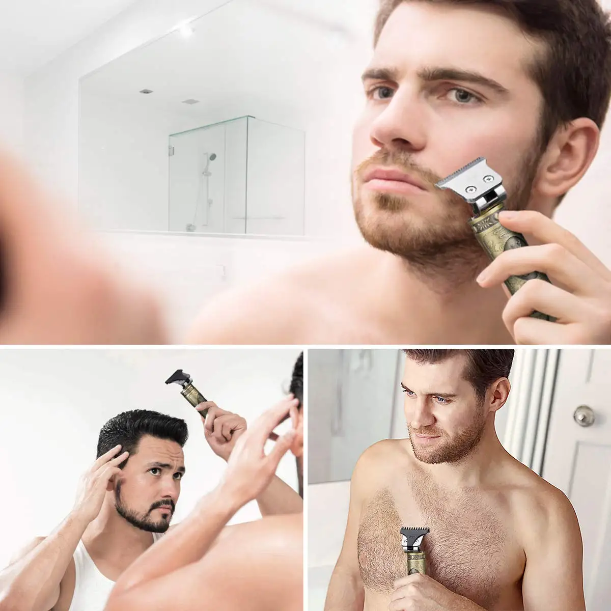 Kemei 2022 Retro Professional 0MM Electric Hair Trimmer Cordless Hair Clipper Trimmer Beard Cut Hair Men Electric Shaver KM-203