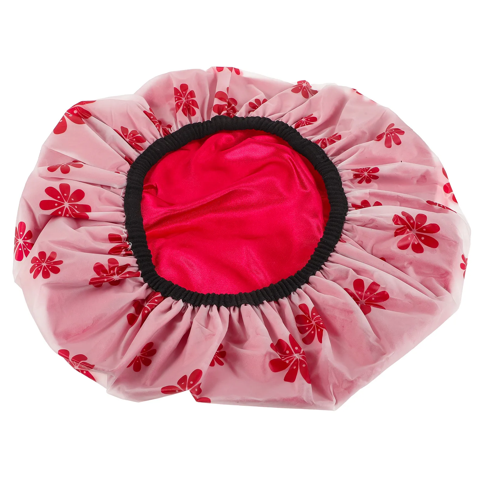 

Printed Hair Dry Cap Satin Eva Reusable Shower Bonnet for Women Large Waterproof Bath Hat Gentle on Hair Wrap Design