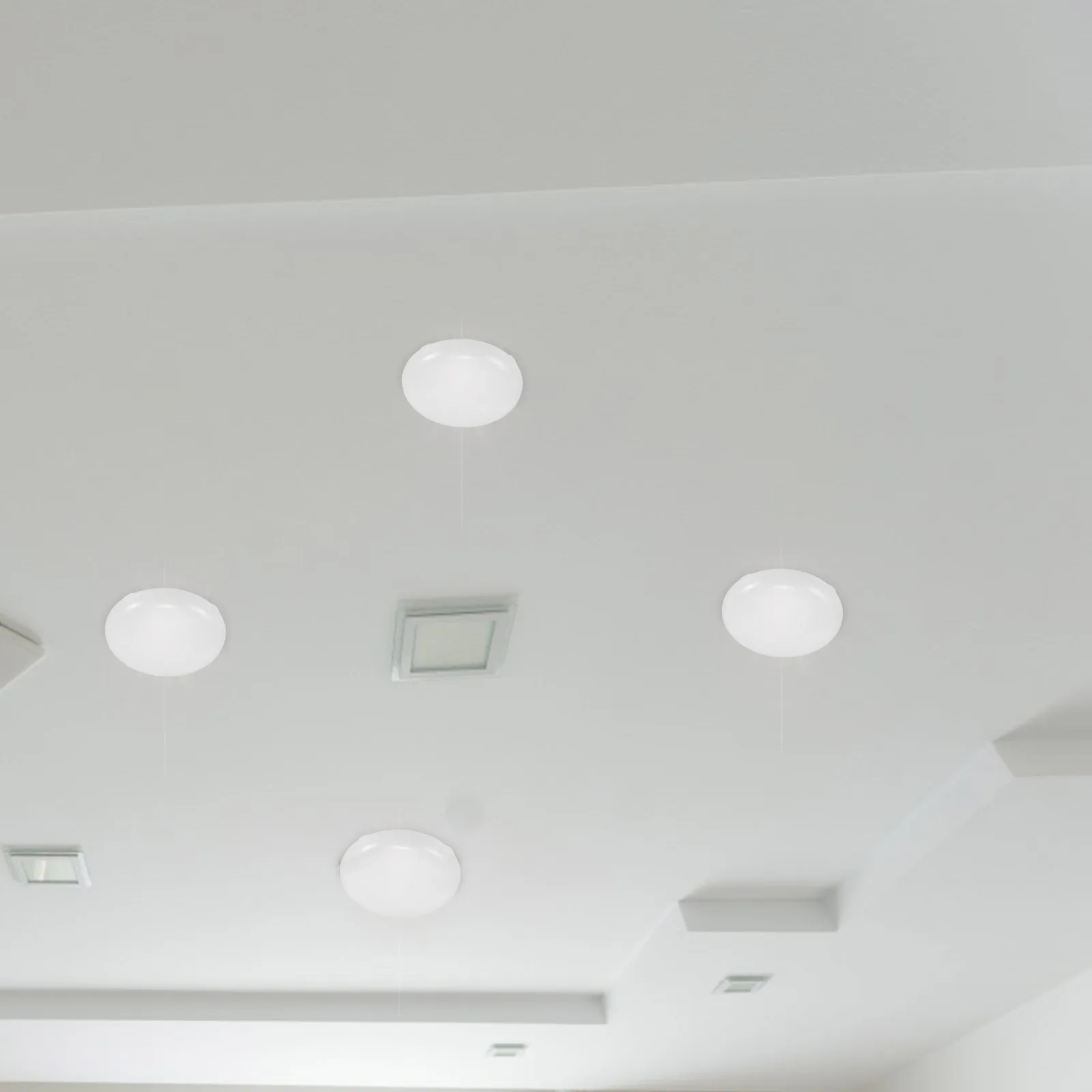 

6pcs White Frosted Plastic Diffuser Lampshade Discs Round Spotlight Light Covers For Ceiling Fixtures Diy Lamps Dazzling-Proof