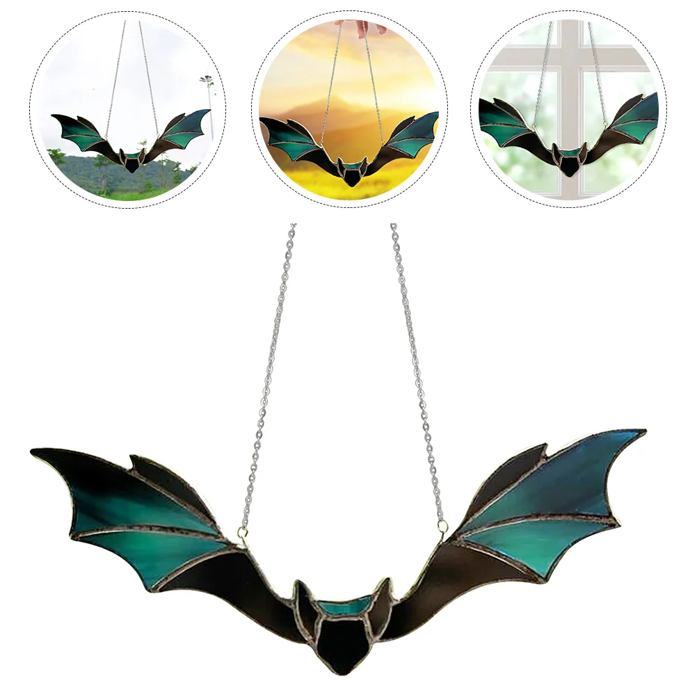 

Locket Bat Pendant Halloween Decor Photo Decorative Hanging Black Adornment Child