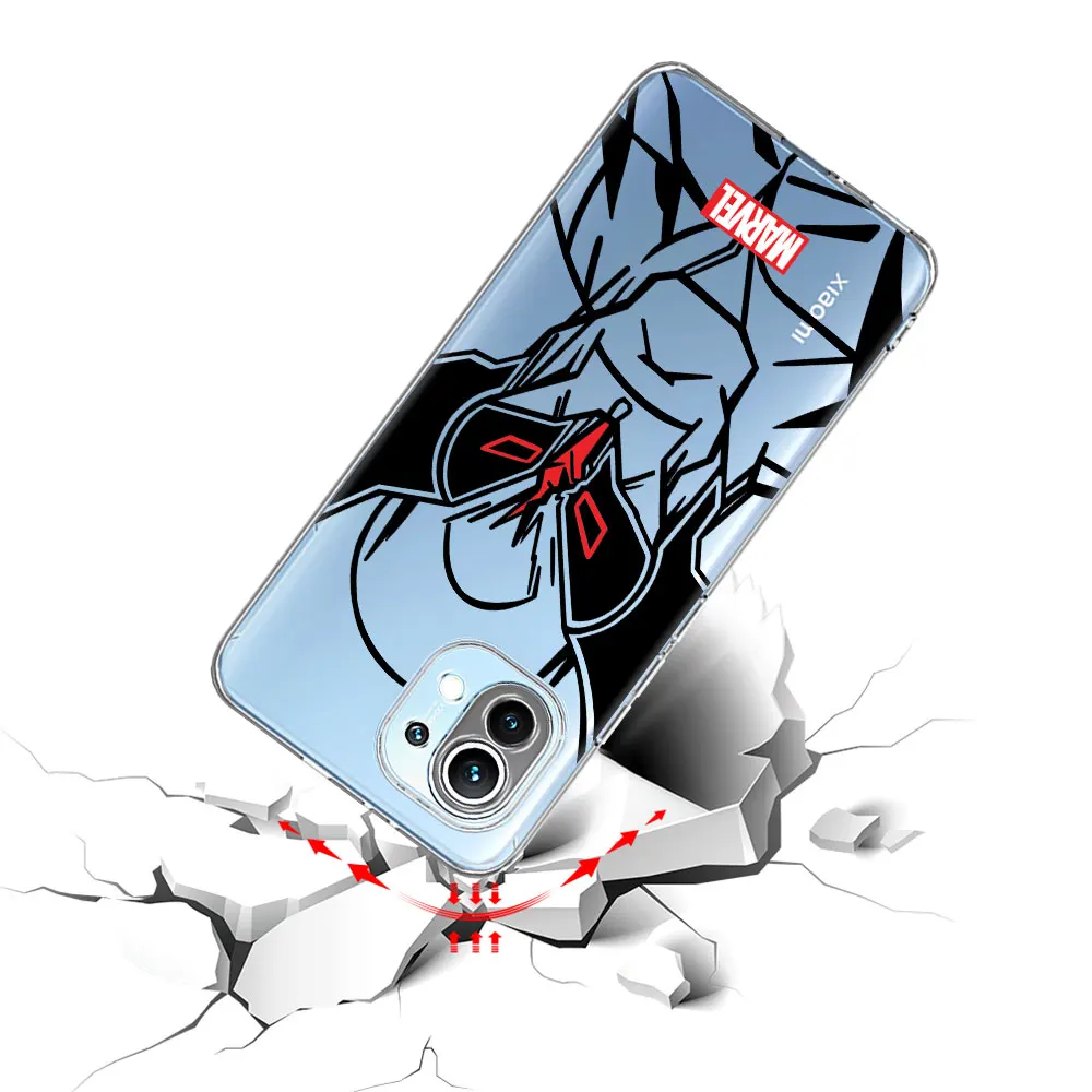 Marvel superhero cartoon Phone Case for Xiaomi Mi 11T 11 9T 10T 12 12X 12T A2 13 9 CC9 A3 CC9E 10 11i 5X A1 8 Lite 6X TPU Cover