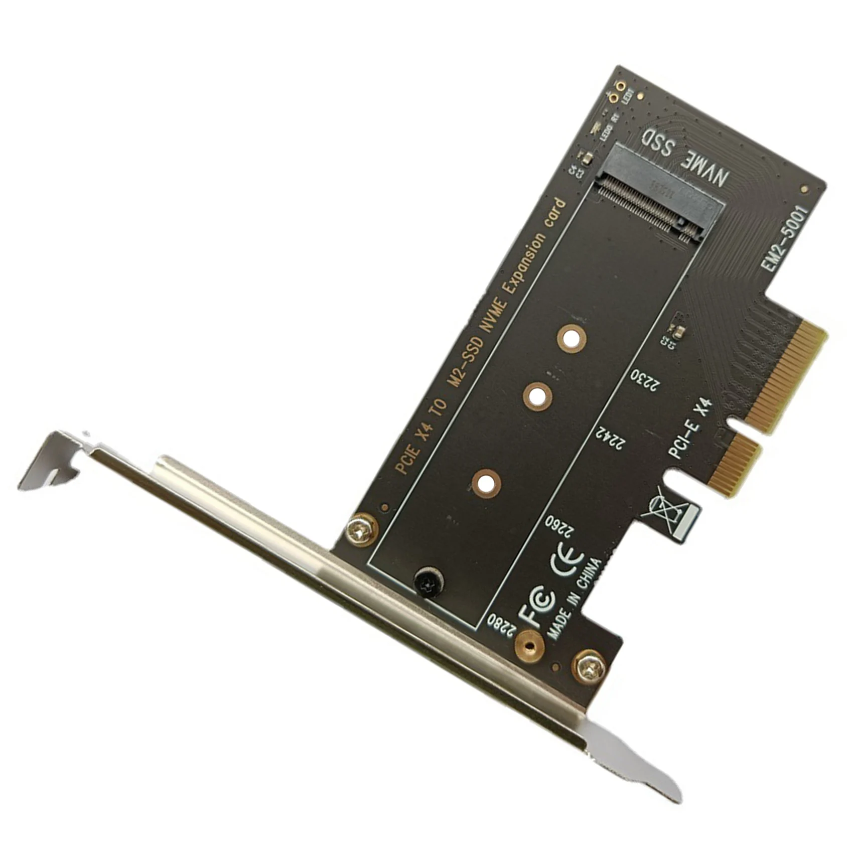 M.2 NVMe SSD to PCIe Adapter Card PCI-E 4X to M.2 Riser Card NVME SSD Expansion Card Support PCI-E 4X 8X