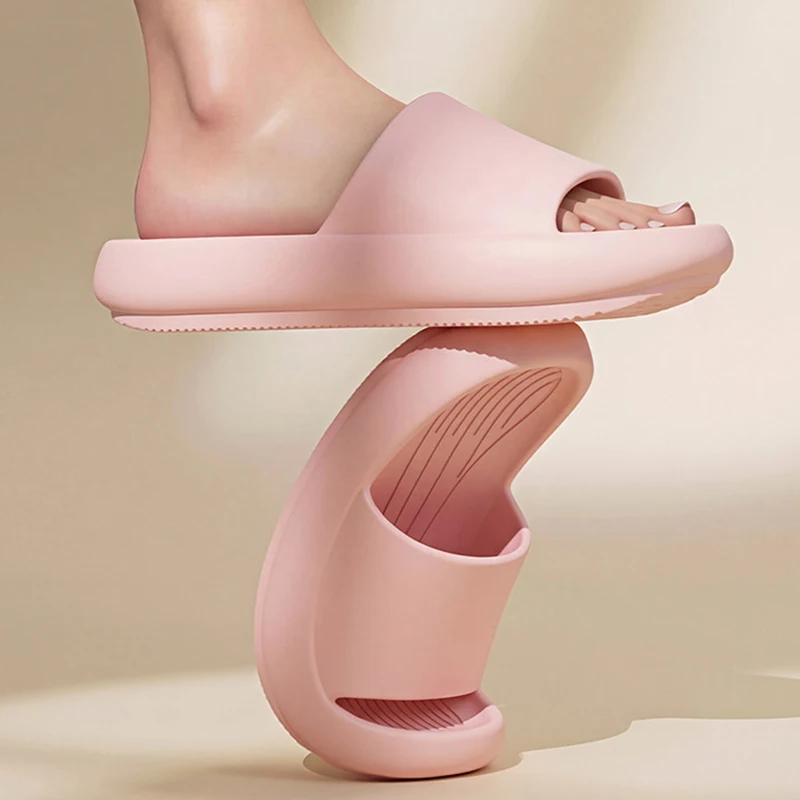 Sommerliche Bonbonfarben Dicke Plateau-Pantoffeln für Damen, Bequeme Eva-Weichsohlen-Cloud-Slipper, Rutschfeste Dickboden-Slides