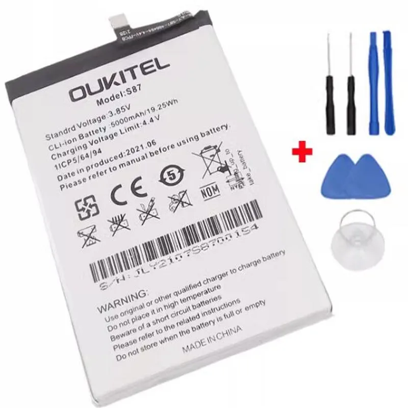 

In Stock for OUKITEL C25 battery 5000mAh Long Standby Time new production Date For OUKITEL S87 Battery