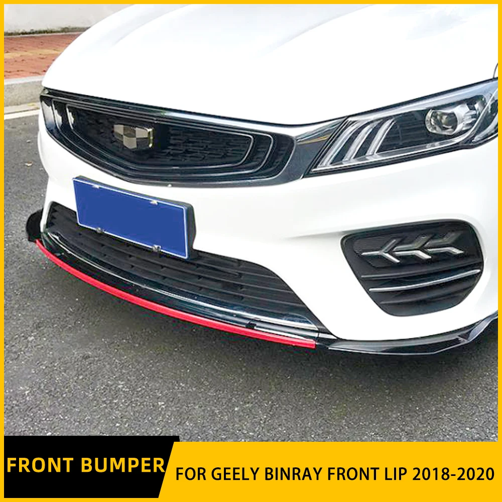 For Geely Binray Front Lip Accessories 3Pcs Car Bumper Split Body Kit Spoiler Diffuser Deflector 2018-2020 Sport Package