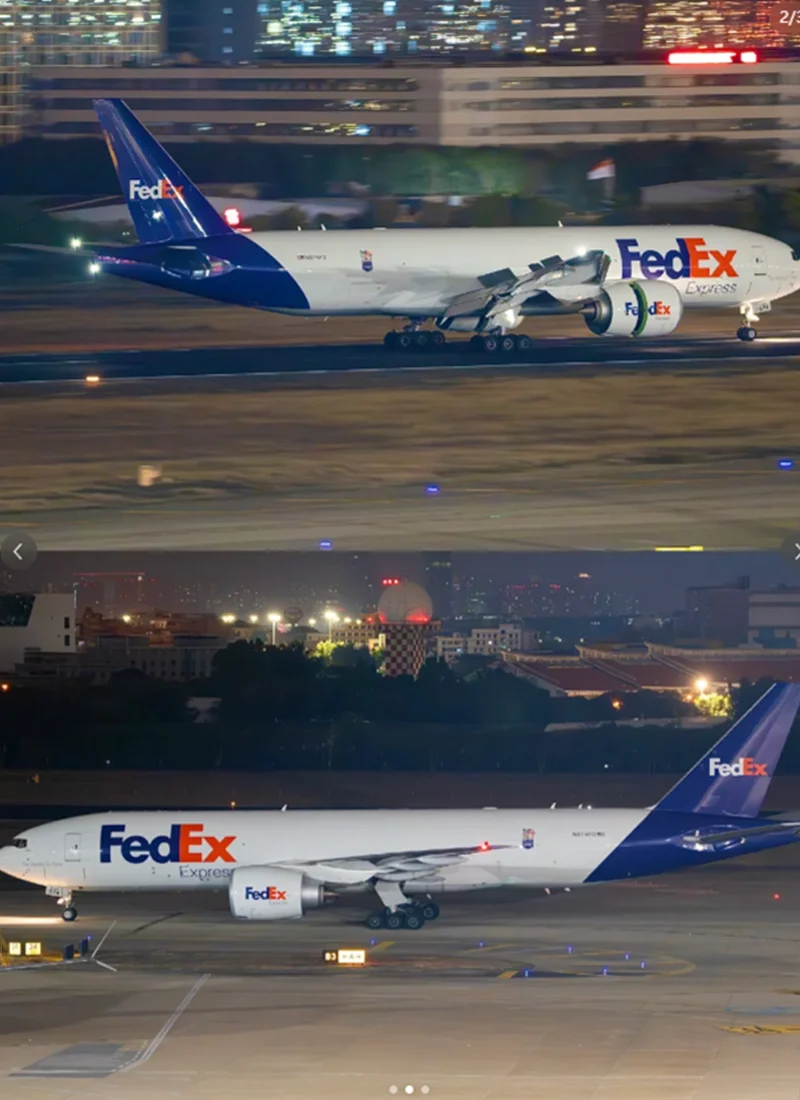 1/135 مقياس B777-200 نموذج طائرة فيديكس البضائع الخطوط الجوية مع عجلة الهبوط دييكاست الراتنج مجموعة الطائرات العرض #1