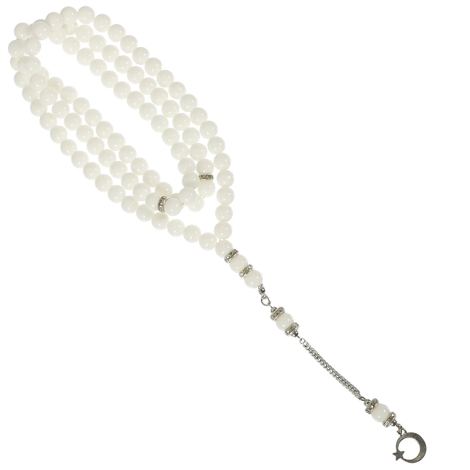 

Rosary Beads Glass Alloy Muslim Prayer Bracelet Travel Gift Islamic Rosary String Decor Beaded Hand Chain Decoration