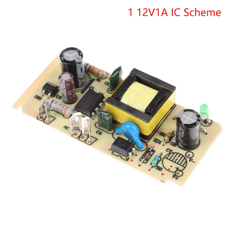 AC-DC 12V 1A Switching Power Supply Module Bare Circuit AC 100-240V to 12V Board Regulator for Repair