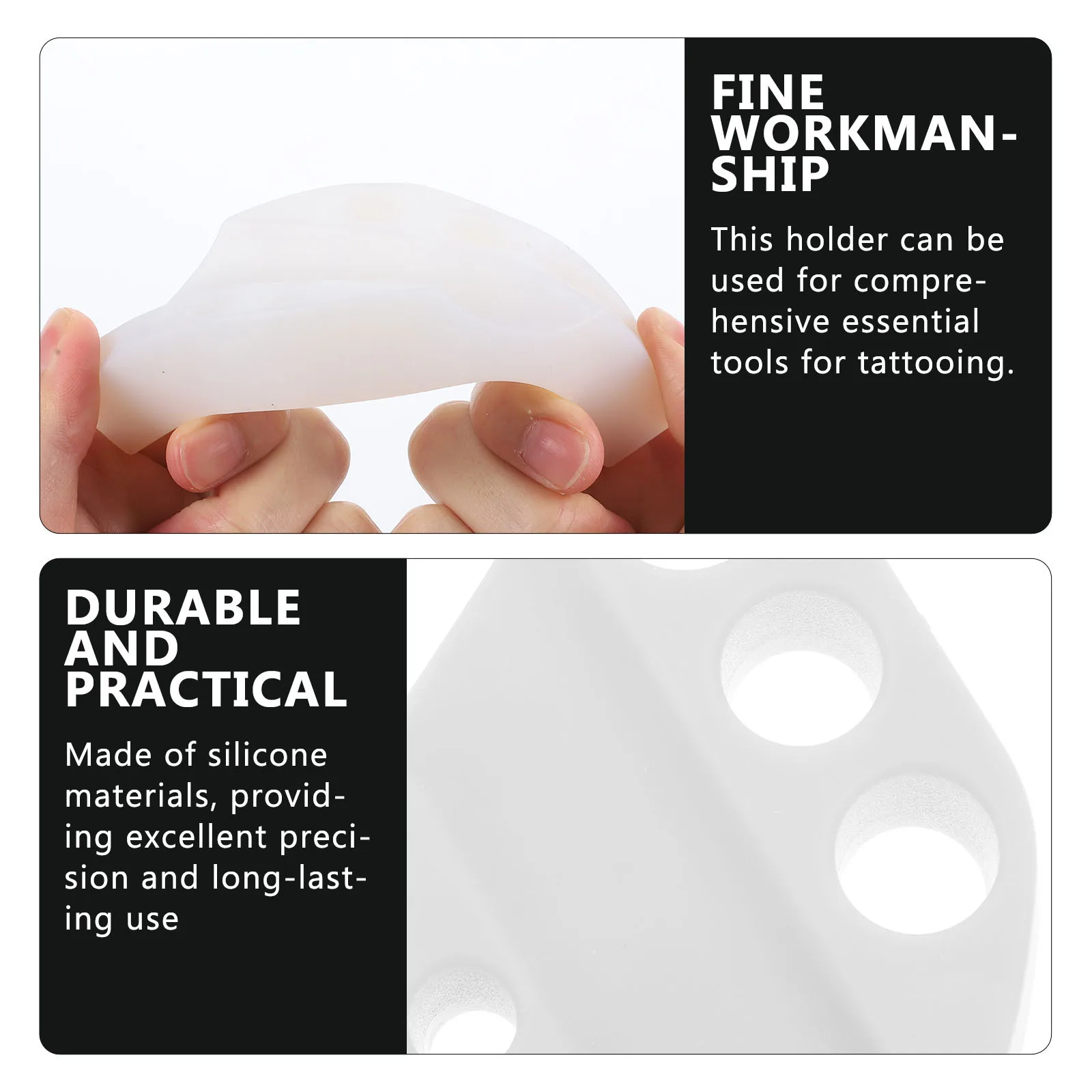 

Tattoo Ink Cup Holder Silicone Pigment Cup Organizer Durable Stand for Ink Pens Cotton Swabs Pen Rest