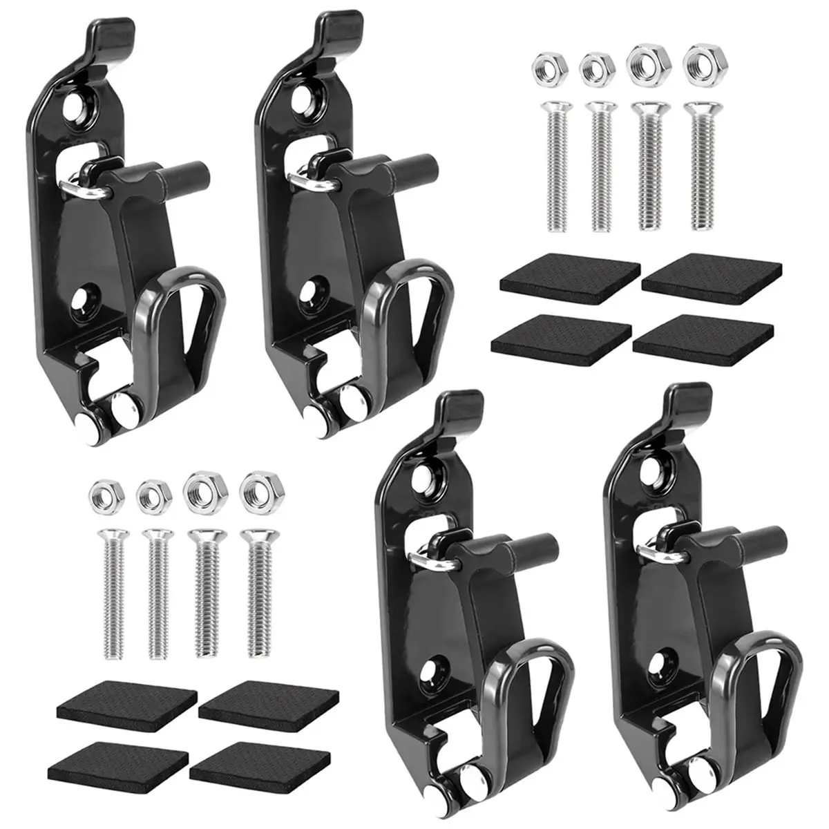 Heavy Duty Zinc Alloy Tool Mounting Bracket Set for Roof, Shock-Absorbing Rubber Pads, Holds 0.67-1.57" Tools, 32 Lbs 2