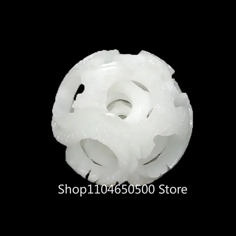 

White Jade Exquisite Ball Hollow Multi-layer Rotary Ball 5cm Feng Shui Set Ball
