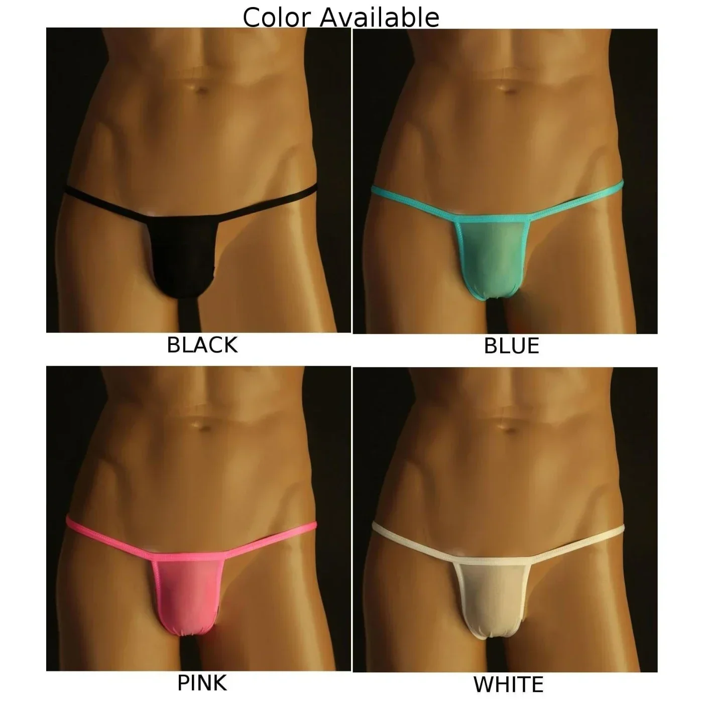 الرجال الانتفاخ الحقيبة الملابس الداخلية ثونغ منخفضة الارتفاع T-الظهر مريح تنفس ملخصات بلون رقيقة جدا يتعرض الأرداف الملابس الداخلية سراويل #4