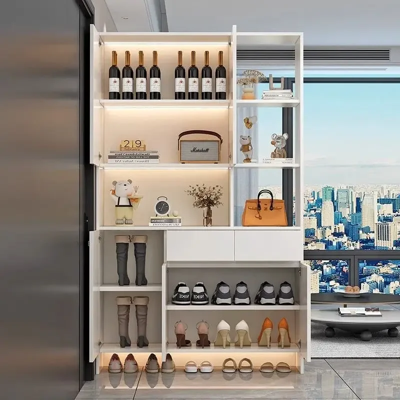 entrance cabinet is opposite door, living room partition glass cabinet, shoe cabinet,storage cabinet