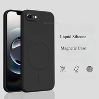 Official Liquid Silicon 16E Magsafe Case for iPhone 16E SE4 2025 Wireless Charge Magnetic Soft Shockproof Camera Protector Cover