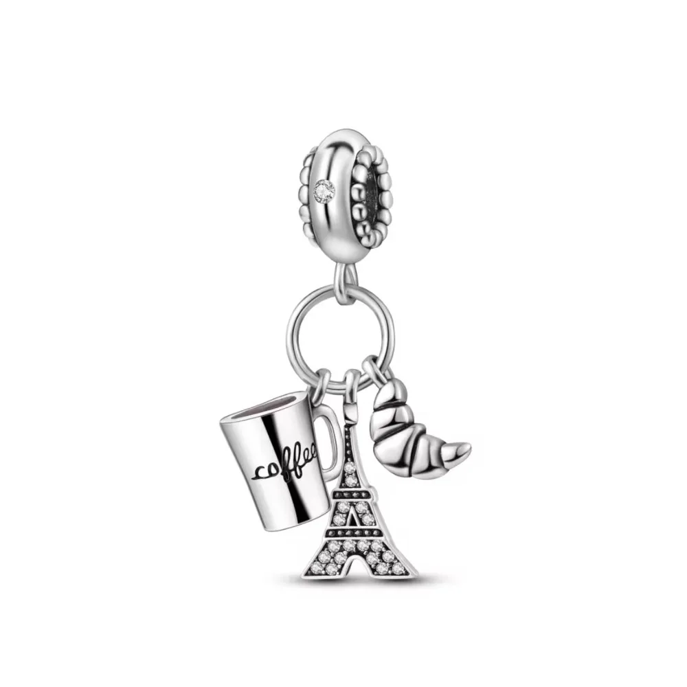 2026 925 Sterling Silver Paris Tower Aircraft Travel Charm Pendant Beads Fit Charm Original Bracelet for Women Jewelry Making
