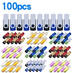 Metal 100pcs Free Logo Pendrive 32gb 64gb 128gb Pen Drive Flash Usb 2.0 Memory Stick Waterproof Usb Flash Drive Cle Usb 16GB 8GB