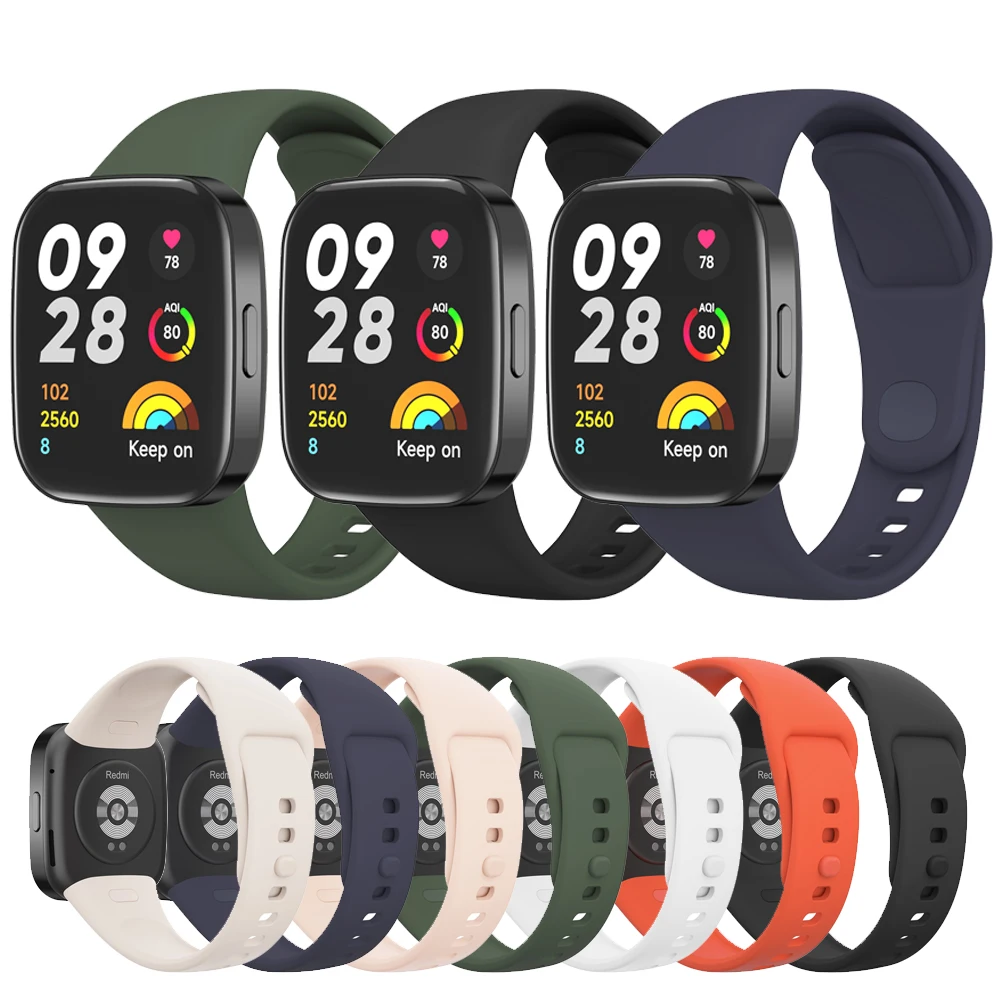 

Ремешок силиконовый для Xiaomi Redmi Watch 3, мягкий спортивный браслет для наручных часов, аксессуары