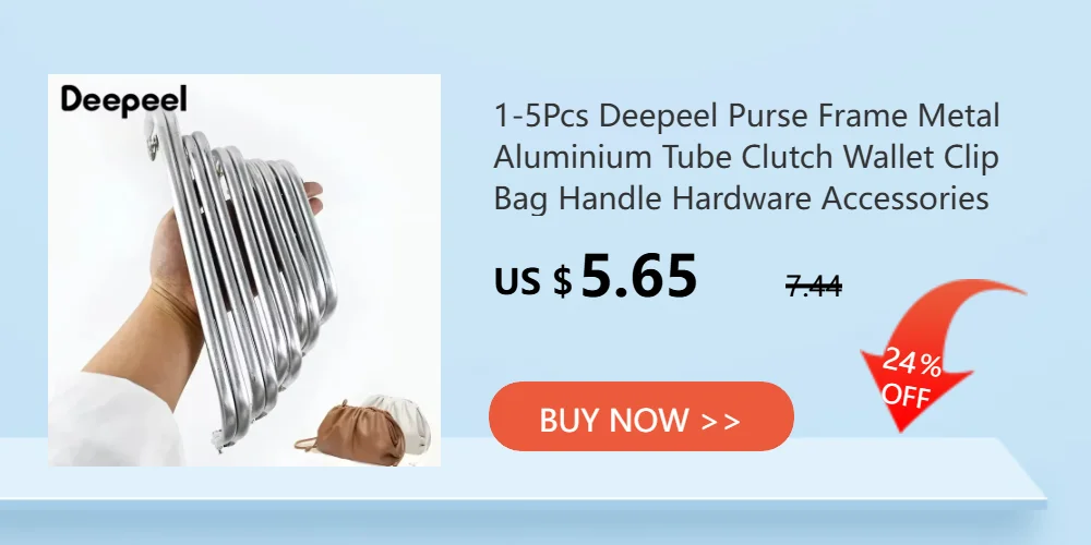 20/25cm Metal Bags Handle Smooth Purse Frame Clourse Clip Kiss Clasp Handbag Wallet Screw Brackets DIY Bag Accessories,1/2/5Pcs