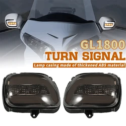 Clear/ Smoke Motorcycle LED Front Side Turn Signal Indicator Lights for Honda Goldwing GL1800 F6B 2001-2017