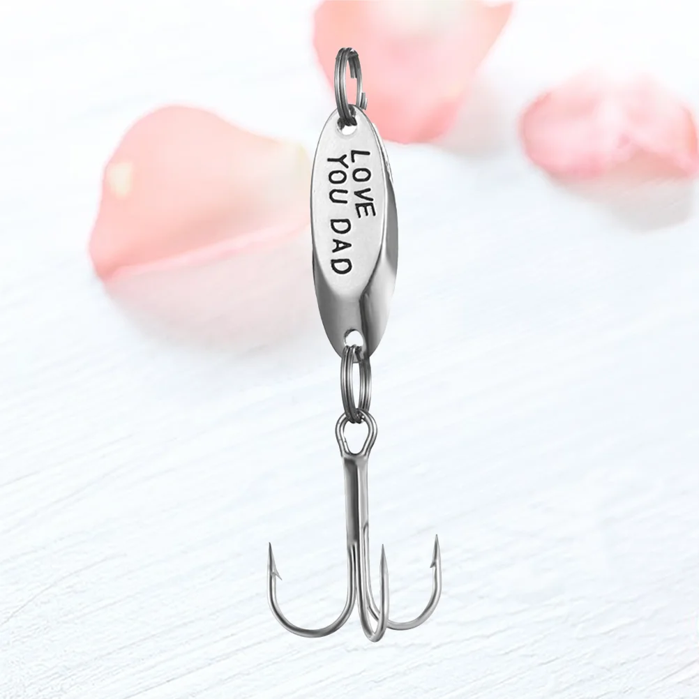 Fishing Lure Keychain Baits Gifts Stainless Steel Lures Guitar Pick Treble Hook