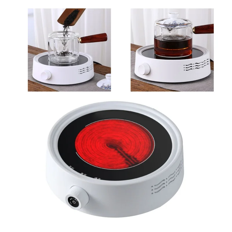 Ceramic Electric Tea Stove Hot Plate White Efficient Heat Resistant Burner For Boiling Water Coffee Tea