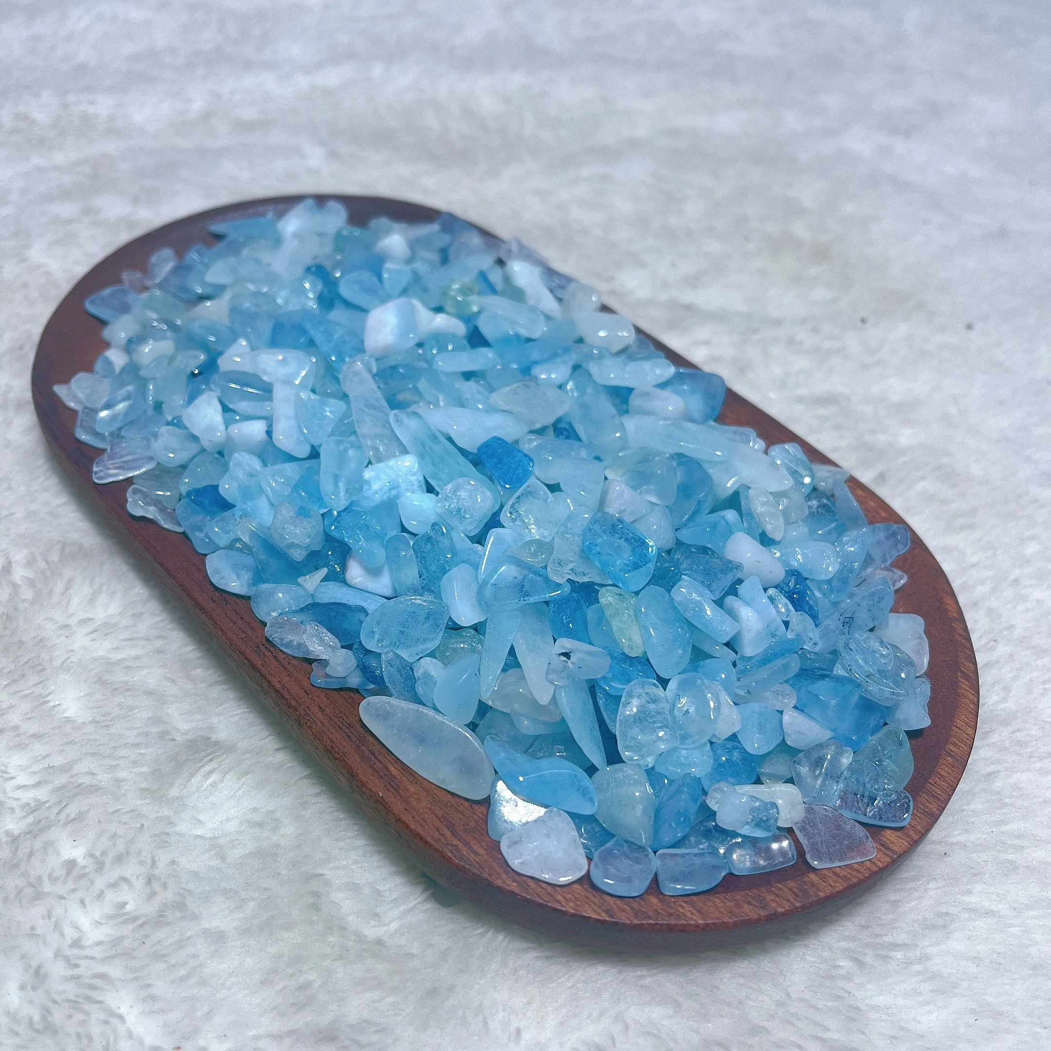 Natural Crystals Aquamarine Chips High Quality Home Decorations Polished Mineral Energy Gift