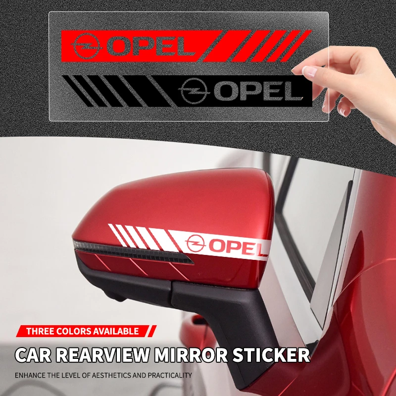 

2 шт. наклейки на зеркала заднего вида, боковые полосы, DIY-декор для Opel Corsa, Astra, Insignia, Vectra, Zafira, Meriva, Mokka, Grandland