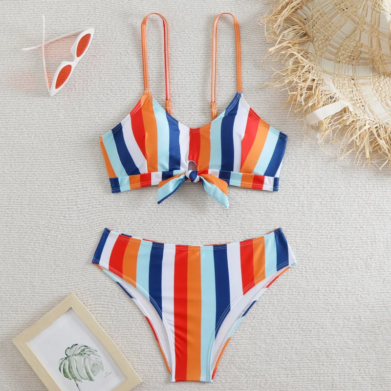 Striped Sexy Bikinis Women's Swimwear Female Swimsuit For Swim Wear Bathing Suit Brazilian Bikini Set Beachwear Pool Bather 2025