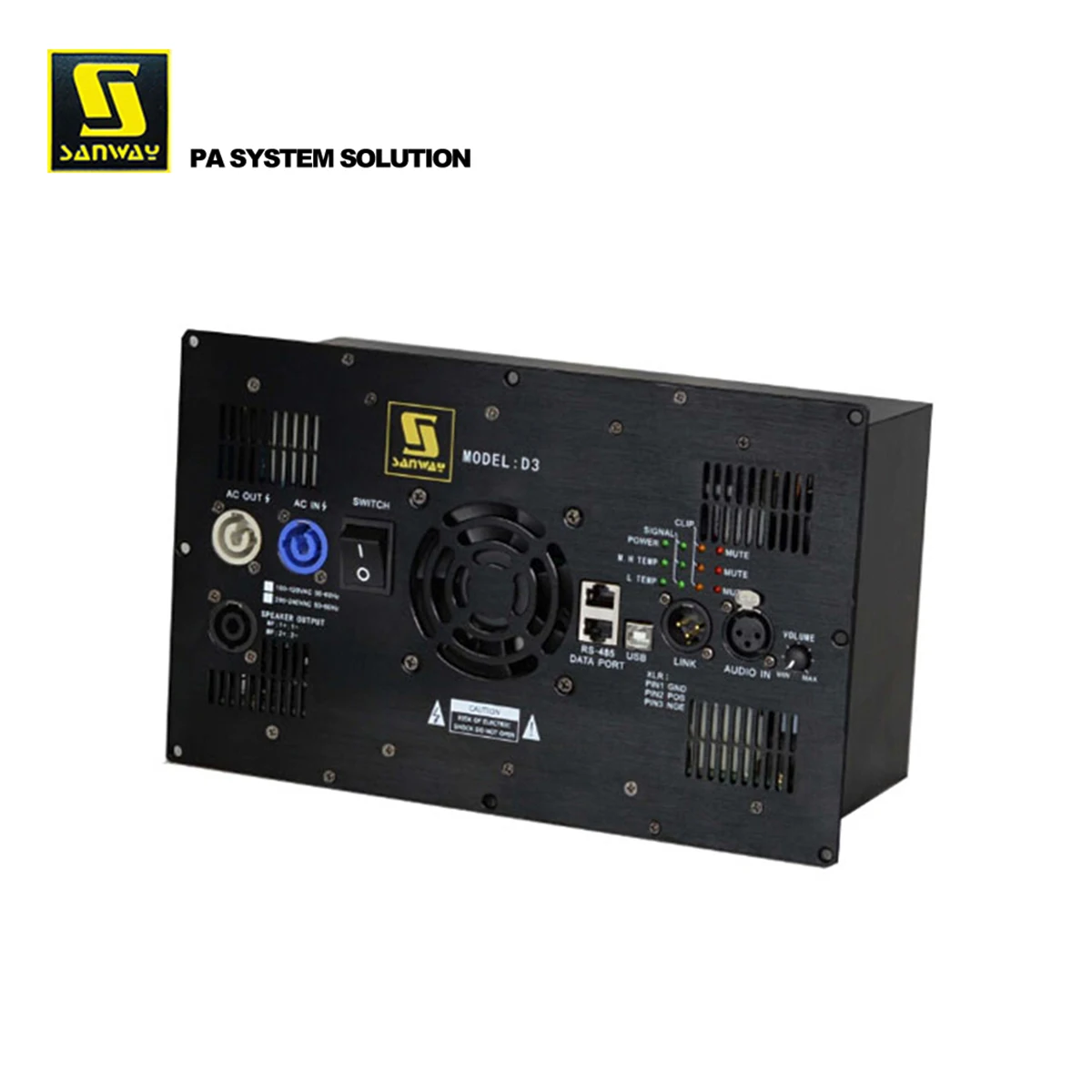 

D3 3-Channel Class D Digital Amplifier Module High Frequency for Line Array Impedance 8ohm & 4ohm