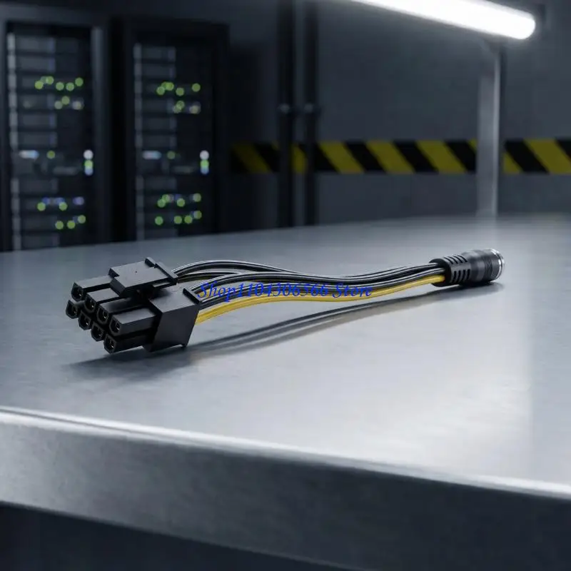 

02DD 18AWG Thick DC5525 to 6+2Pin PCIe Power Converter Cable for Stable Graphics Card Power Delivery