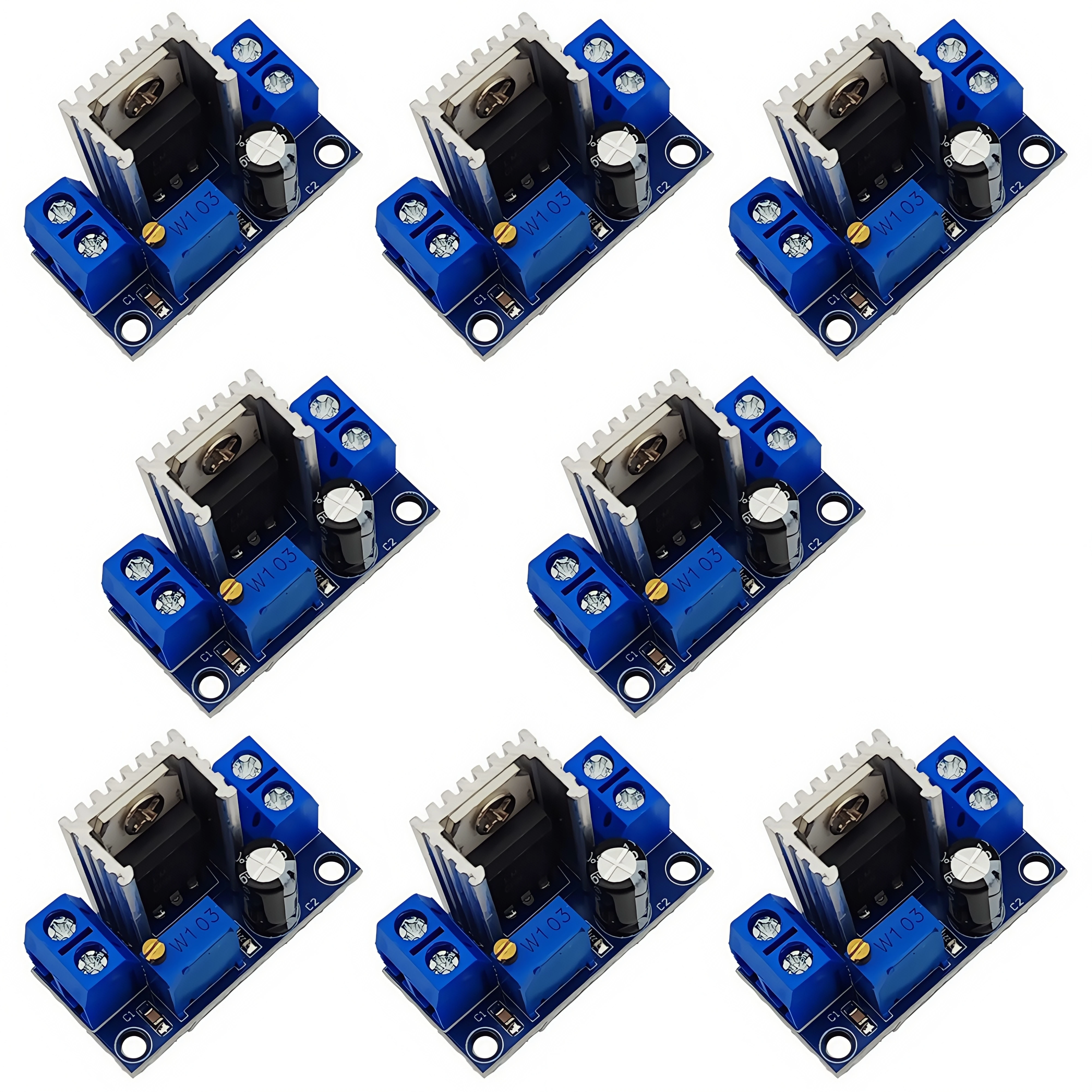 8PCS LM317 Adjustable Linear Voltage Regulator Module, DC Step Down Power Supply Board 1.2V-37V 1.5A for Electronic DIY