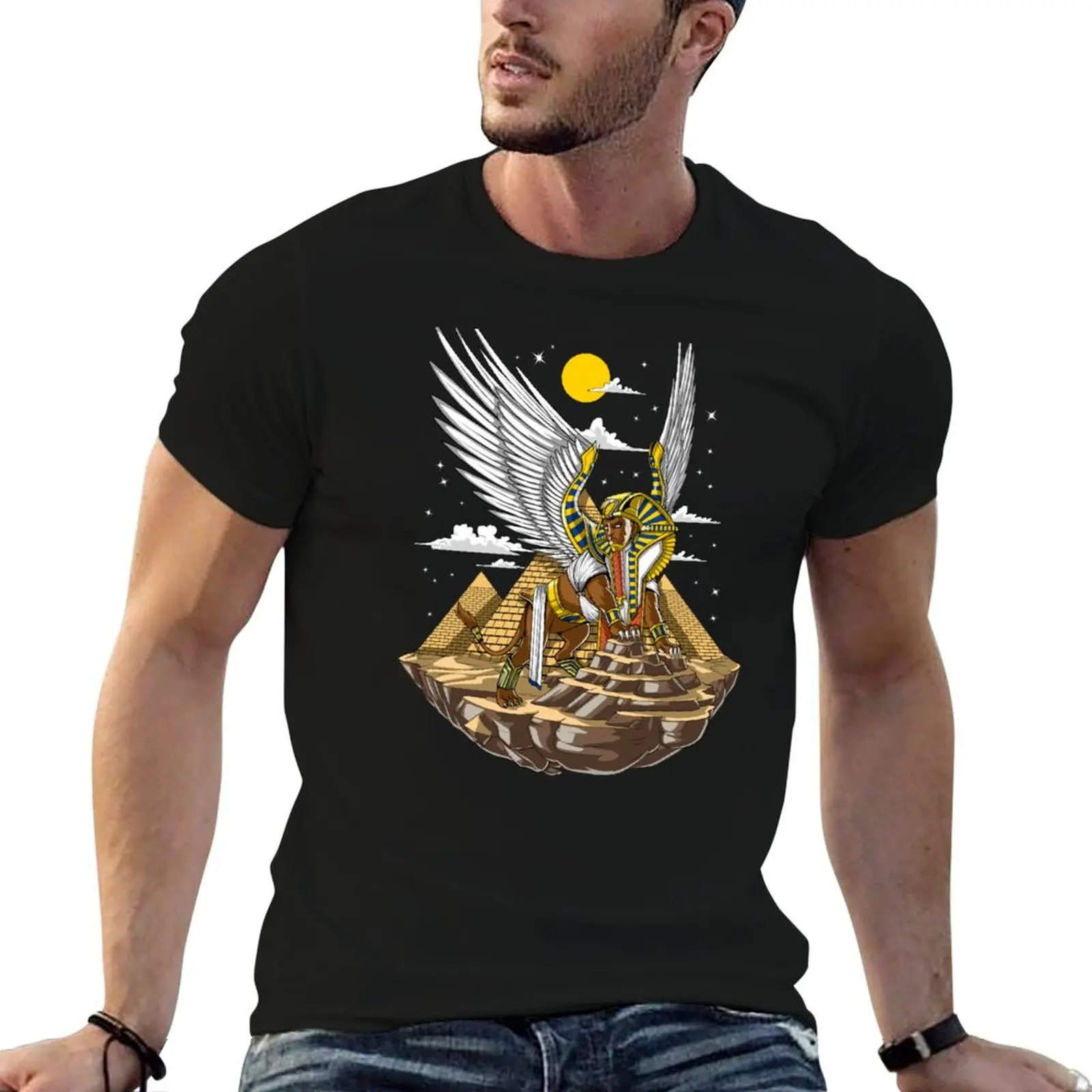 

man cotton shirts Egyptian t soft cotton Sphinx T-Shirt shirt for man t Pyramids
