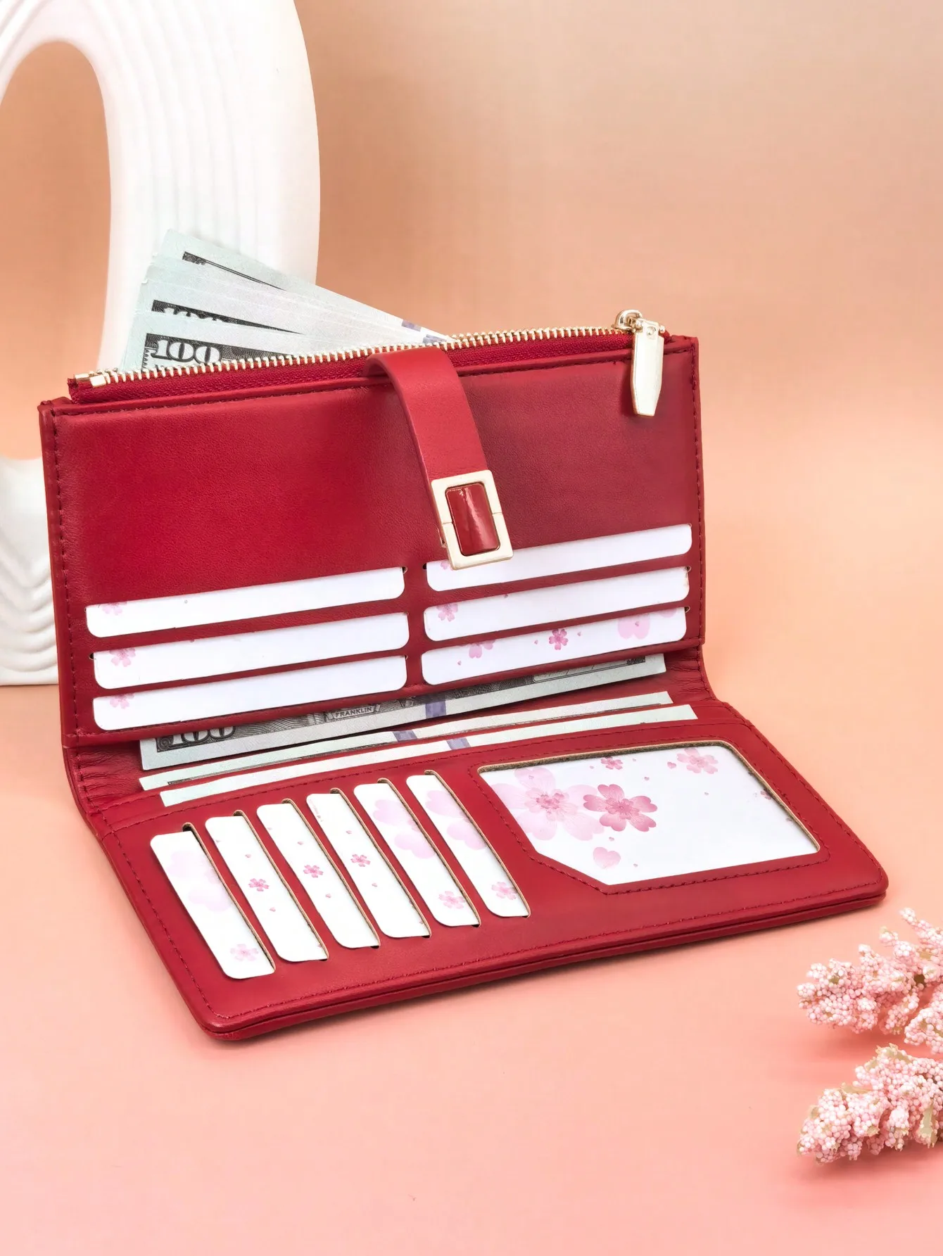 Women's Contrast Color Patchwork Wallet Fashion Leopard & Tree Grain Multifunctional Card Holder Clutch Elegant Snap Closure Young Student Large Capacity Zipper Coin Lightweight & Portable Suitable For Holiday Gifts For Women Wallet Purse Wallet