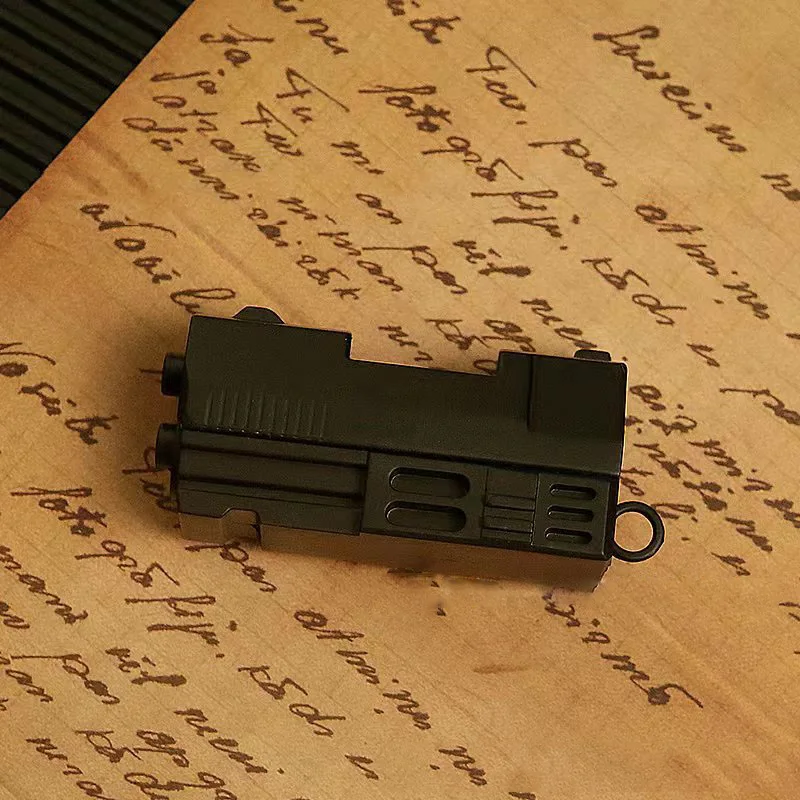 

Металлическая карта в форме пистолета EDC Snap Coin, механический слайдер, беспокойство, выпуск, декомпрессионная игрушка, офисный подарок