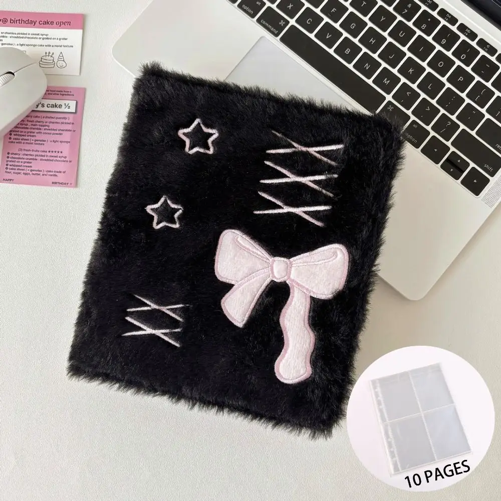 

A6 Card Cover Plush Photocard Holder Balletcore Star Chasing Idol Photo Album Ins Anti-scratch Bow Card Binder Mini Photo