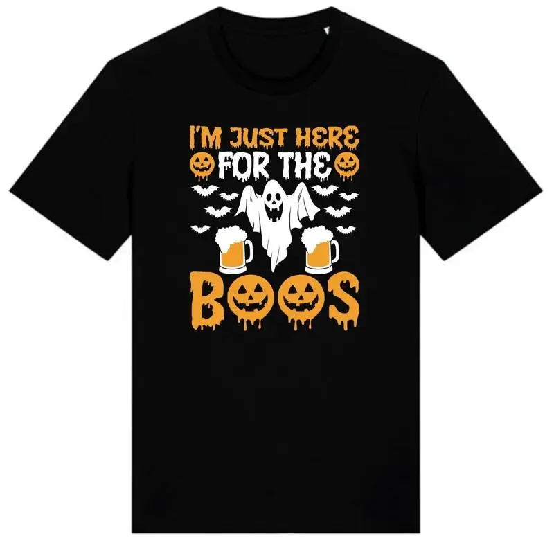 I'M Just Here For The Boos T Shirt Halloween Spooky Graphic Splattered