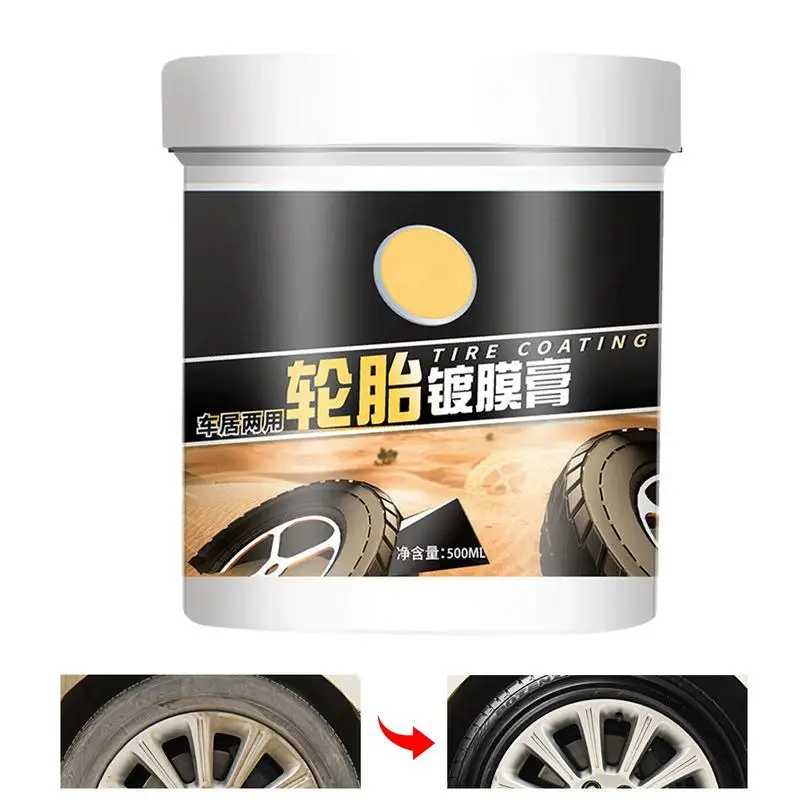 

Car Tire Shine Coating Shine Auto Tire Crystal Gloss Paste Black Wax Long-Lasting Tire Care Tool For Trucks Sedans Mini Cars RVs